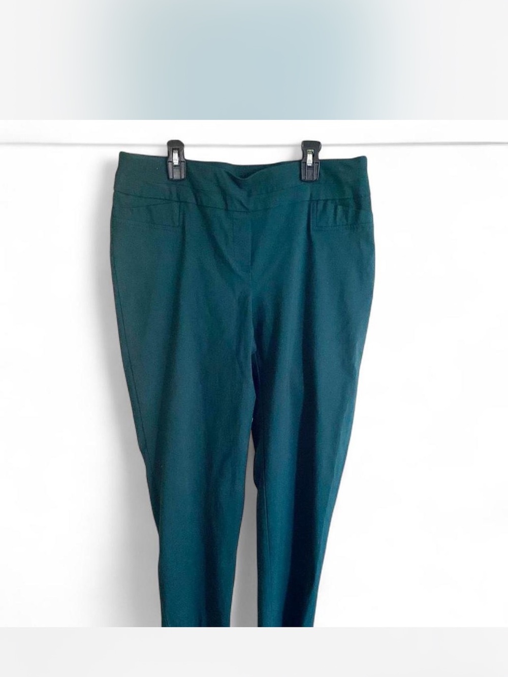 Zac & Rachael form-fitting  Slim Ponte Pants - Teal Green size 12